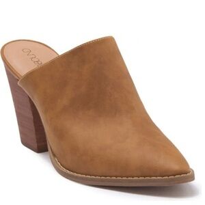 ABOUND Maya Brown Block Heel Pointed Toe Mule Slip On Shoes ize 11 NEW